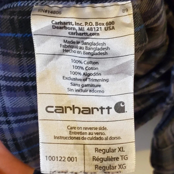 Carhartt Blue Colorway Button-Up Flannel‎ Size XL - Picture 4 of 8